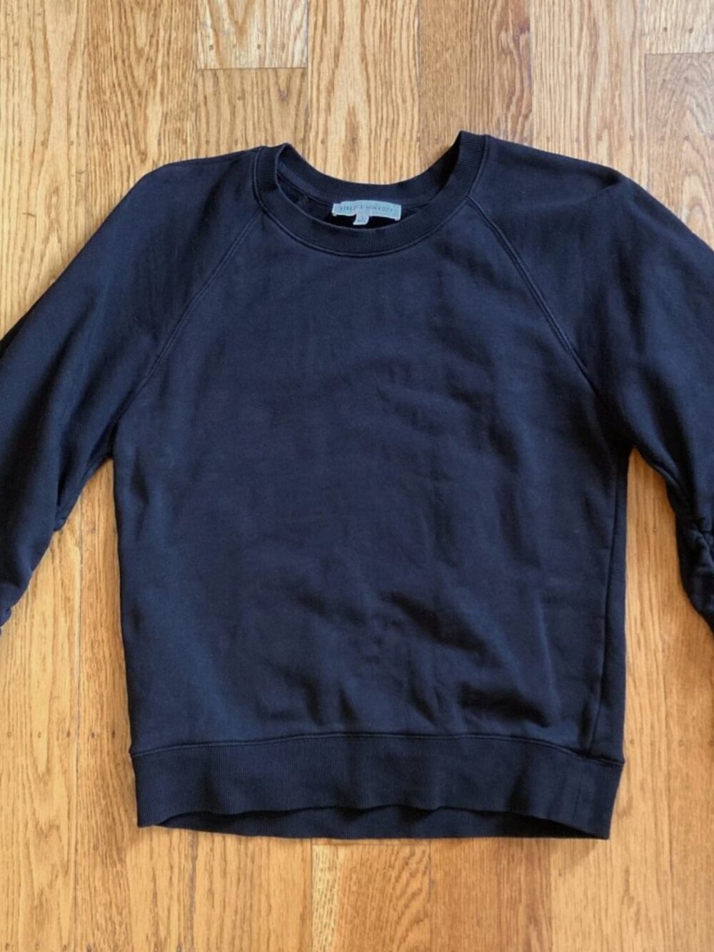 Rebecca Minkoff Sweatshirt Joan Top Womens Small Black Long Sleeve Designer Top